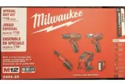 Milwaukee 2494-25 M12 5-Tool Combo Kit Drill Driver Ratchet Inflator Light New