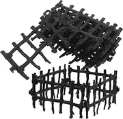 Kisangel 100pcs Realistic Toy Fence: Corral Fencing Panel Accessories - Farm Fence Toys - Barn Paddock Playset - for DIY Horse Stable Figurines Birthday Kids Toddler
