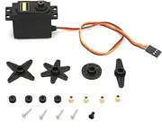 Baxnore Micro Servo Motor Kit, Metal Gear Steering Motor with Screw, Remote Control Servo Motor Kit, Steering Gear for Remote Control Car (MG995)