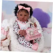 Lifelike Reborn Black Girl- 20-Inch Realistic Newborn Real Life Baby Amelia