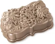 Nordic Ware USA Wildflower Cast Aluminium Loaf Pan, Toffee, 24 x 14.5 x 7.5 cm