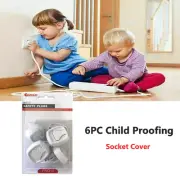 6PC Sansai Mains Power Socket Outlet Point Plug Proof Protective Covers Baby