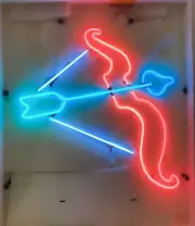 Cupid's Arrow Love Lover Neon Sign 17"x17" Lamp Light Wall Decor Display Artwork