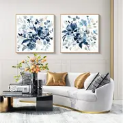 Indigo Garden By Carol Robinson 2 sets Canvas Wall Art