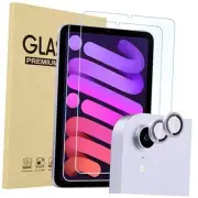 2 Pack Screen Protector for iPad Mini 7th(A17 Pro) 2024/Mini 6th Purple