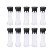 10x 180ml Glass Salt or Pepper Grinder 18cm - Adjustable Ceramic Core Tall Mill