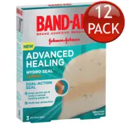 12 x Band-Aid Advanced Healing Hydro Seal Jumbo 3 Pack Bandage Plaster Dressings
