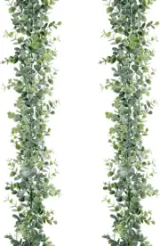 Sggvecsy Artificial Eucalyptus Garland 2 Pack Fake Eucalyptus Greenery Garland F