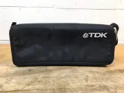 TDK Case Logic Cassette Tape Fabric Storage nylon Carrying Case vintage strap