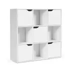Cube Shelf With 9 Compartments 5 Magnetic Doors