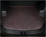 Car Boot Protector Trunk Mat for BMW I4 2024 2023 2022 Car Trunk Mat Flat Side Rear for Cargo Protect Pad Carpet Liner Cover Tail Boot Pad Interior Vehicles Parts Car Trunk Mats(Black Red,2023-2024)