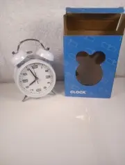 Twin Bell Loud Alarm Clock Metal Frame 3D Dial With Backlight Desk Table Alarm