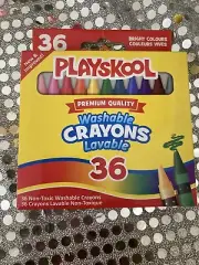 36 Playskool Washable Crayons, Non-Toxic, Premium Quality