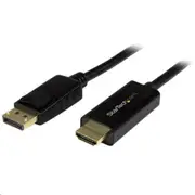StarTech.com DP2HDMM2MB 4K 30Hz DisplayPort to HDMI Cable - 2m (6ft) - Black DP 1.2 to HDMI - Passive - Latching DP Connector - Monitor Cable Converter [DP2HDMM2MB]