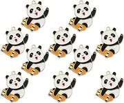SEWACC Unique Panda Skateboard Keychain Alloy Pendant Diy Charm Supplies for Necklace