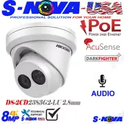 Hikvision DS-2CD2383G2-IU 8MP 4K POE IP ACUSENSE 8 MEGAPIXEL W-AUDIO WDR 2.8mm