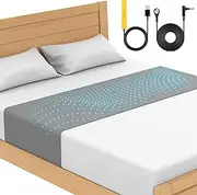 [Pillcase] Grounding Flat Sheets, for All Mattress Size, 90% Organic Cotton+10% Pure Silver Fiber, Earth Connected, Healthy Sleep, with Static grounding Cord and Test Pen (Gray, 105.4 * 23.5 inch)
