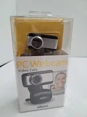Slick PC Webcam Video Calls Brand new in box, adjustable clip, works w skype