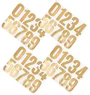 ETHZZLE 4 Sets Number Stickers for Mailbox and Home Address Identification Durable Self Adhesive House Number Labels Modern Design for Outdoor Use