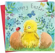 Twizler Easter Card Chick - Easter Sunday Card for Her or Him - Wife Husband - Mum Dad - Granddaughter Grandson