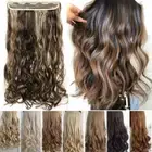 One Piece (5 Clips) Clip-on Long Wavy Straight As Human Hair Extension 24INCH US