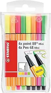 Stabilo® Point 88 Mini Pen & Mini Pen 68 Neon Wallet Set