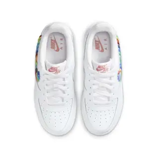 NIKE AIR FORCE 1 LOW GS Rainbow Swoosh 彩虹編織 白 女鞋 FQ4948-100