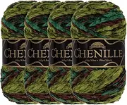 JubileeYarn Chenille Yarn - Worsted Polyester - 100g/Skein - Camelot - 4 Skeins