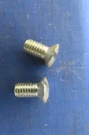 2 Triumph BSA Screws, 2BA x 3/8″, Countersunk, Chrome, # 21-5375 82-7888