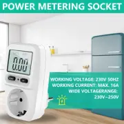 2 Pack Power Consumption Meter Plug-in Socket Power Meter LCD Backlight GrgKQ
