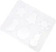 TEHAUX DIY Handicraft Mold Silicone Pendent Mold Snowman and Tree Series Crystal Silicone Molds for Creative Hanging Pendants