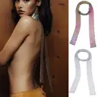 2 Way Glitter Gradient Sequin Neck Scarf Necklaces Party Body Chain Jewellery