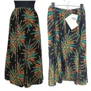Bob Mackie Womens Long Skirt Size 2X Colorful Artsy Wearable Art Pull On NEW