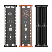 21700 Battery Storage Box 4 Slots DIY Power Bank Box for 21700 Charger Dual USB Output Type-C Input Battery Holder Case