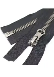 2PCS 24 Inch Antique Silver Separating Jacket Zipper Y-Teeth (24” Anti-Silver)
