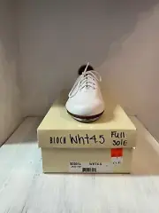 Bloch Jazz Tap Full Sole White Leather Adult Tap Shoe, SIZE 4.5