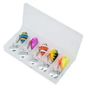 5Pieces Fishing Lures with Treble-Hooks VIB Fishing Baits with Treble-Hooks