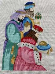 hand painted needlepoint canvas 3 KINGS COMING TO SEE THE LORD