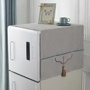Namzi 1 piece refrigerator cover cloth dustproof cloth home fabric washing machine cover cloth double door refrigerator dust cover 150 * 60cm (gray)