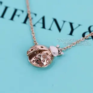 Tiffany&Co. 俏皮瓢蟲鑲925純銀+18K玫瑰金項鍊