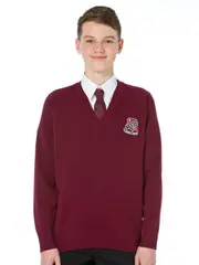Maroon Wool Blend Pullover