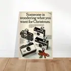 Vintage Kodak Camera Christmas Ad Framed Poster Print