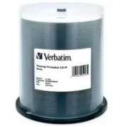 Verbatim/Smartdisk 95253 CD-R 80MIN 700MB 52X White Thermal Prinable 100pk Sp...