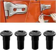 4 PCS Car Door Hinge Nuts Replacement, Door Hinge Screws Nuts Compatible with Wrangler JK JKU, Auto Door Hinge Screws Anti-Rust Lock Bolts Replacement, Car Accessories (Long Style)