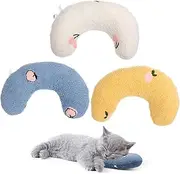 Gatuida 3Pcs Comfortable Shaped Cat Pillow for Pets Neck Support Sleeping Cushions for Cats and Dogs Soft Pillows