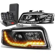 For 2002-2005 Audi A4 S4 B6 Quattro LED Bar Projector Headlights+Tool Box Black (for: Audi)