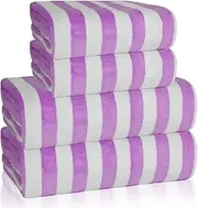 JSEIAJB Microfiber Towel Set of Four Super Absorbent and Quick Drying for Pool Beach Bathroom Gym Hotel(Purple)