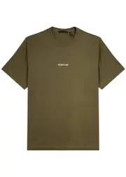 Helmut Lang Outerspace Logo Cotton T-shirt - Olive XXL