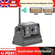 Wireless IR Backup Reversing Camera Battery Powered Magnetic 720P Bus RV Trailer
