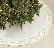[SARO LIFESTYLE] Felt Flower Design Christmas Tree Skirt